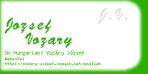 jozsef vozary business card