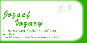 jozsef vozary business card